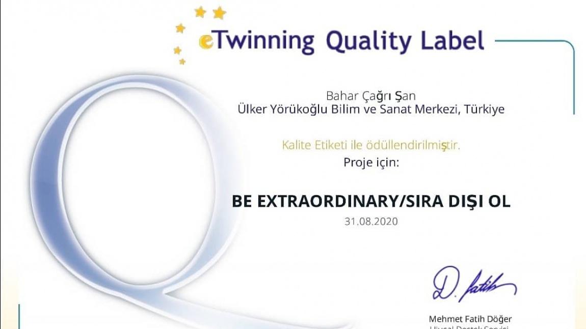 SIRA DIŞI OL adlı e-Twinnig Projesiyle Ulusal ve Uluslararası Kalite Etiketi Aldık